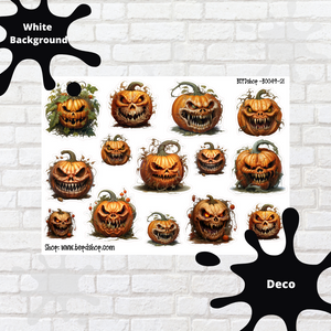 Raging Pumpkins Deco Stickers