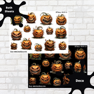 Raging Pumpkins Deco Stickers