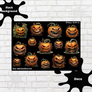 Raging Pumpkins Deco Stickers