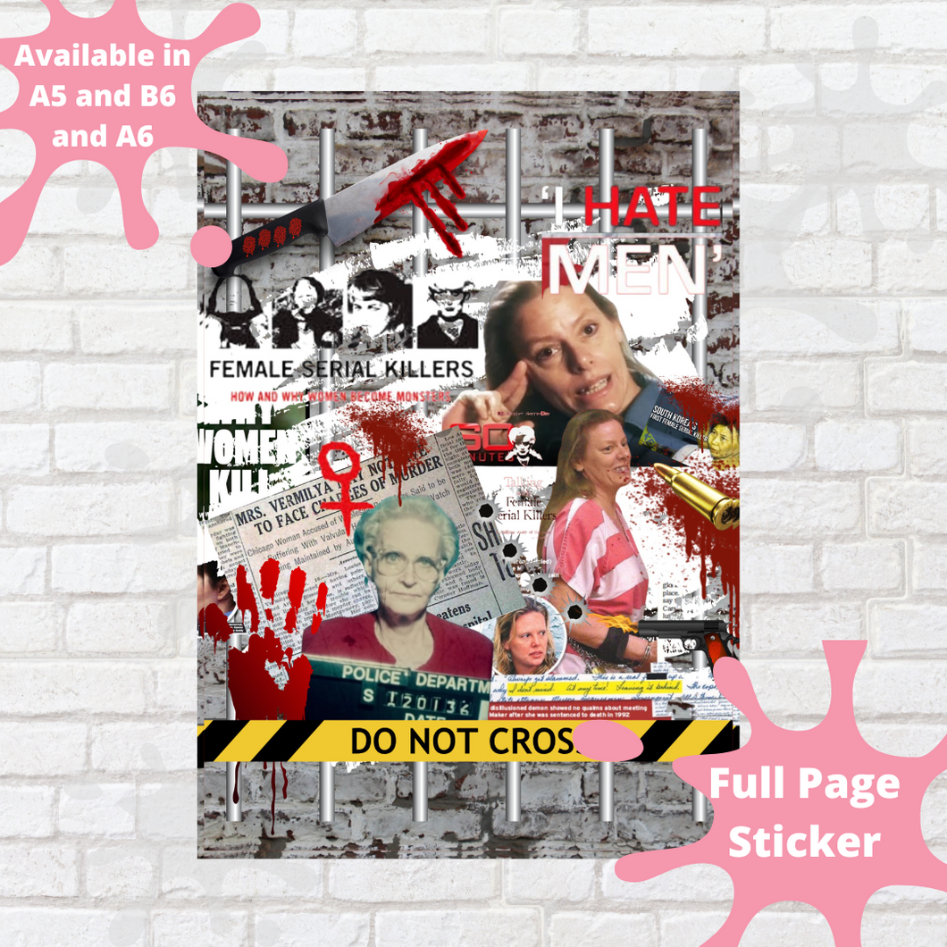 True Crime Collage Part 3 Full Page Sticker Sheet