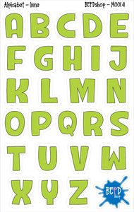A-Z Alphabet Letter Sheets in All Colors for All Planners