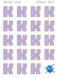 PURPLE Alphabet Letters for All Planners