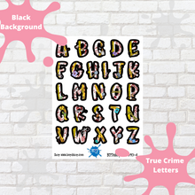 Load image into Gallery viewer, True Crime Letters Stickers
