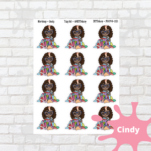 Laundry Mollie, Cindy, Lily, Juanita, and Sandra Character Stickers