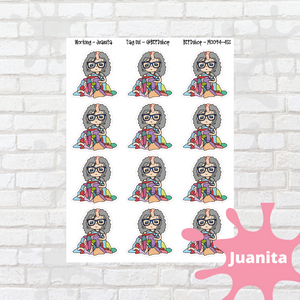 Laundry Mollie, Cindy, Lily, Juanita, and Sandra Character Stickers