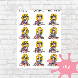 Laundry Mollie, Cindy, Lily, Juanita, and Sandra Character Stickers