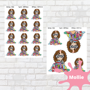 Laundry Mollie, Cindy, Lily, Juanita, and Sandra Character Stickers