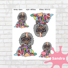 Load image into Gallery viewer, Laundry Mollie, Cindy, Lily, Juanita, and Sandra Character Stickers
