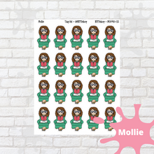 Load image into Gallery viewer, Booked Mollie, Cindy, Lily, Juanita, and Sandra Character Stickers
