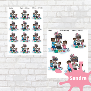 Play Date Mollie, Cindy, Lily, Juanita, and Sandra Character Stickers