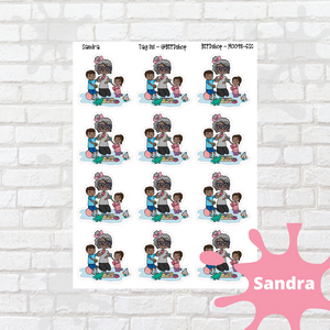 Play Date Mollie, Cindy, Lily, Juanita, and Sandra Character Stickers