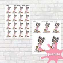 Load image into Gallery viewer, Dog Mom Mollie, Cindy, Lily, Juanita, and Sandra Character Stickers
