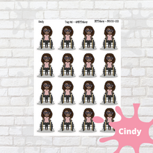 Load image into Gallery viewer, Wheelin&#39; Mollie, Cindy, Lily, Juanita, and Sandra Character Stickers
