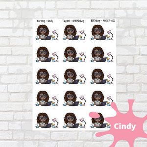 Work Mollie, Cindy, and Lily Character Stickers