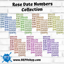 Load image into Gallery viewer, Rose Date Numbers for All Planners
