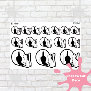 Shadow Cat Deco Stickers