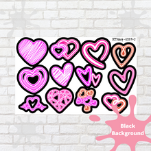 Load image into Gallery viewer, Neon Heart Deco Stickers
