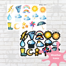 Load image into Gallery viewer, Weather Icons Deco Stickers
