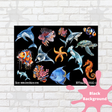 Load image into Gallery viewer, Sea Life Deco Stickers
