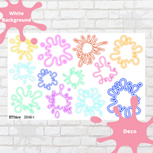 Load image into Gallery viewer, Neon Splats Journaling Deco Stickers
