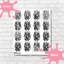 Load image into Gallery viewer, Dripping Skull Stack Journaling Deco Stickers and Die Cut Sticker
