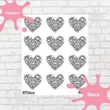 Load image into Gallery viewer, Crossbones Heart Journaling Deco Stickers and Die Cut Sticker
