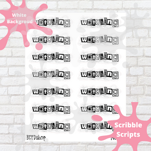 Watching Scribble Script Stickers