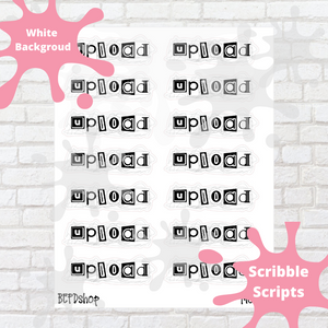 Upload Scribble Script Stickers
