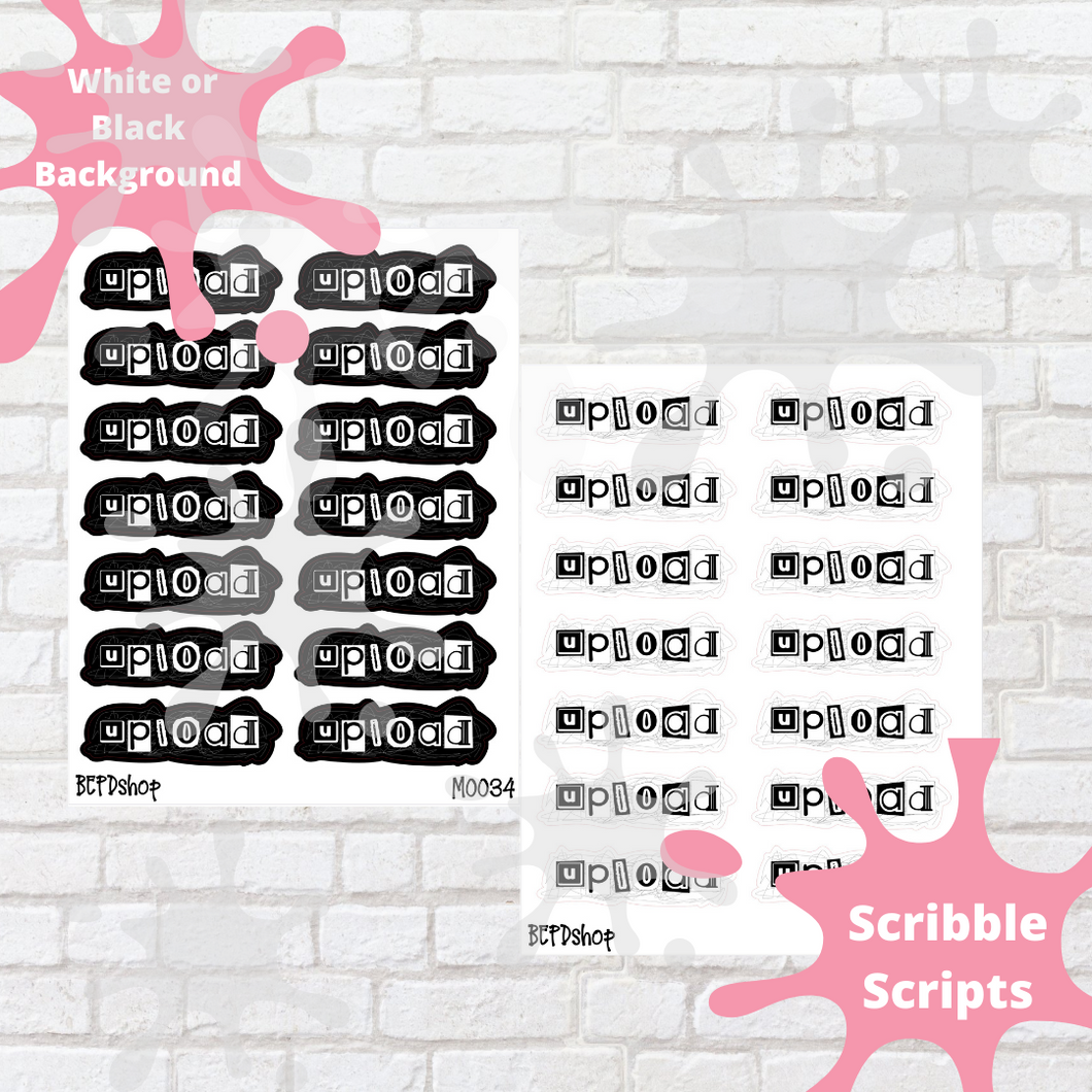 Upload Scribble Script Stickers