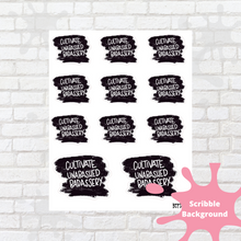 Load image into Gallery viewer, Cultivate Unabashed Badassery Hand Lettered Script Stickers
