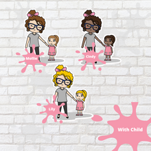 Load image into Gallery viewer, With Child Mollie, Cindy, and Lily Character Stickers
