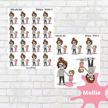 Load image into Gallery viewer, With Child Mollie, Cindy, and Lily Character Stickers
