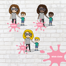 Load image into Gallery viewer, With Child 2 Mollie, Cindy, and Lily Character Stickers

