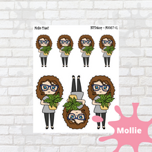 Load image into Gallery viewer, Plant Mollie, Cindy, and Lily Character Stickers
