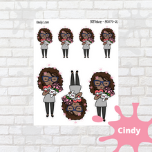 Load image into Gallery viewer, In Love Mollie, Cindy, and Lily Character Stickers
