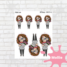 Load image into Gallery viewer, In Love Mollie, Cindy, and Lily Character Stickers
