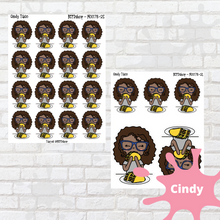 Load image into Gallery viewer, Taco Mollie, Cindy, and Lily Character Stickers
