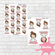 Load image into Gallery viewer, Meditation Mollie, Cindy, and Lily Character Stickers
