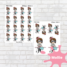 Load image into Gallery viewer, Ironing Mollie, Cindy, and Lily Character Stickers
