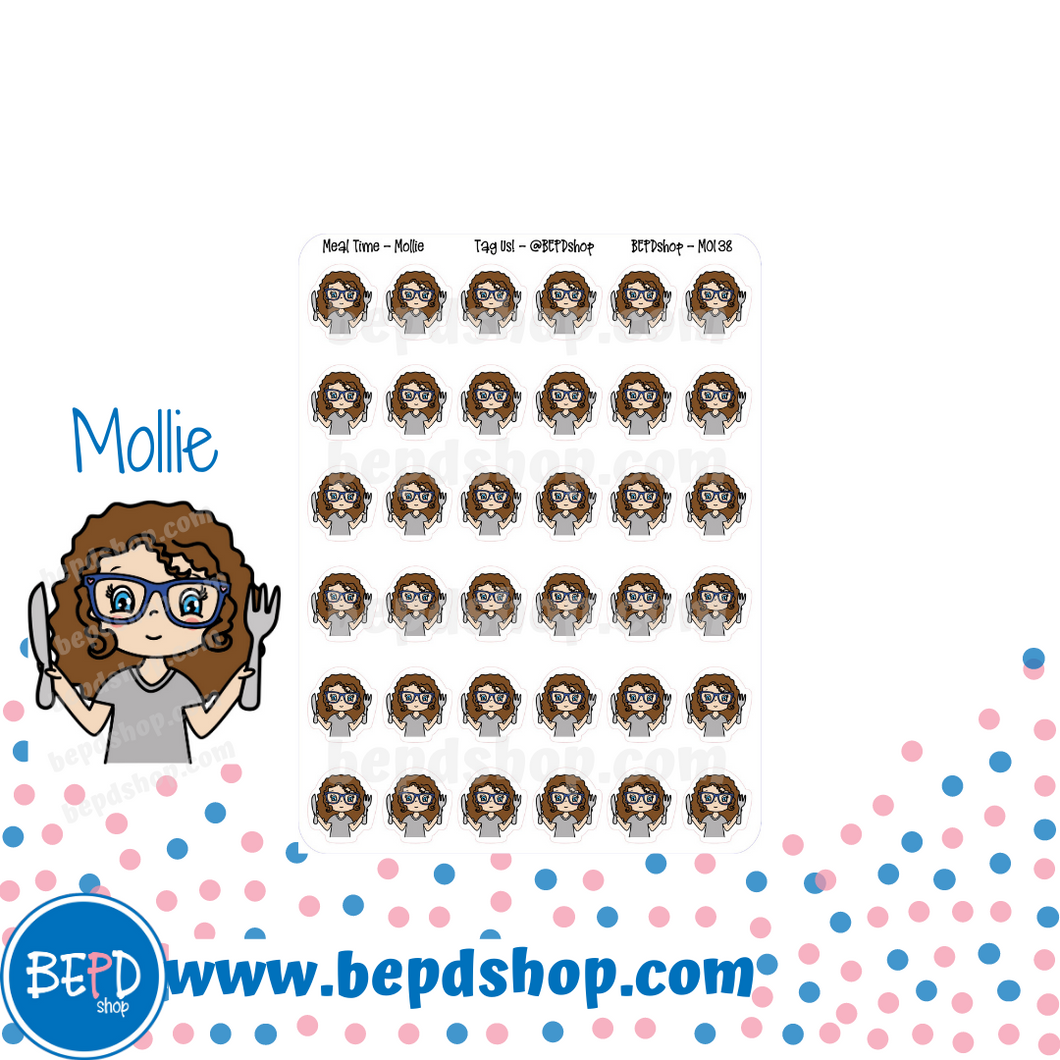 Meal Time Mollie, Cindy, and Lily Character Stickers