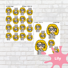 Load image into Gallery viewer, Middle Finger Mollie, Cindy, and Lily Character Stickers
