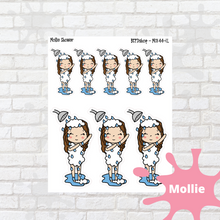 Load image into Gallery viewer, Shower Mollie, Cindy, and Lily Character Stickers
