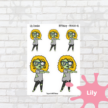 Load image into Gallery viewer, Zombie Mollie, Cindy, and Lily Character Stickers
