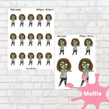 Load image into Gallery viewer, Zombie Mollie, Cindy, and Lily Character Stickers
