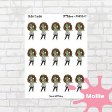 Load image into Gallery viewer, Zombie Mollie, Cindy, and Lily Character Stickers
