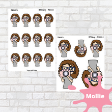 Load image into Gallery viewer, Camera Mollie, Cindy, and Lily Character Stickers
