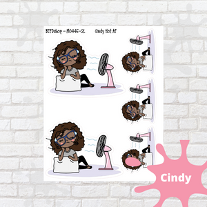 Hot AF Mollie, Cindy, and Lily Character Stickers