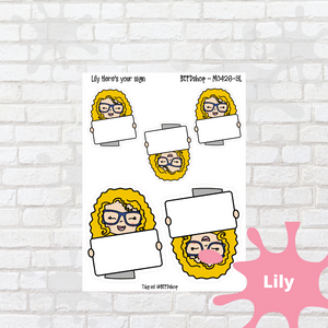 Here's Your Sign Mollie, Cindy, and Lily Character Stickers