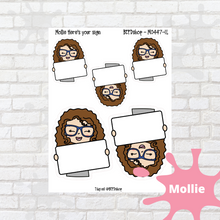 Load image into Gallery viewer, Here&#39;s Your Sign Mollie, Cindy, and Lily Character Stickers
