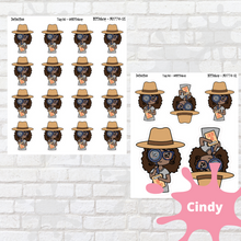 Load image into Gallery viewer, Detective Mollie, Cindy, and Lily Character Stickers

